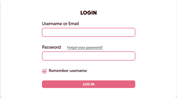 Inloggningsformulär
