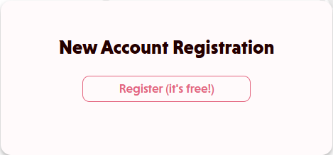 Konto registrering - Ny registrering knapp